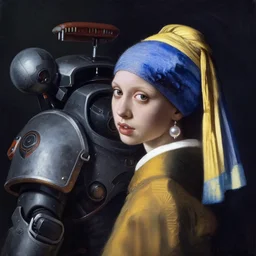 full character portrait cyberpunk warhammer 4 0 k, warrior marine the girl with the pearl earring character design, painting by gaston bussiere, katsuya terada, frank frazetta, tom of finland, trending on artstation