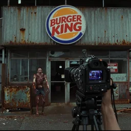 photo of a burger king, silent hill, highly detailed environment, found footage, body horror, low quality camera, industrial setting, rusty, lost footage, disturbing, horror, fear, bad camera, old footage, hyperrealism, movie, movie screengrab, body horror, body horror, body horror, in the style of masahiro ito