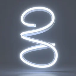a neon endless spiral, 8 k, rim lighting, lumen global illumination