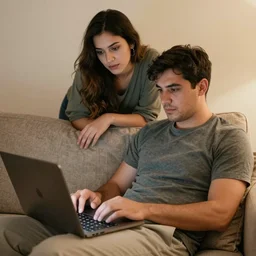 wife cheat on the sofa while your husband reading red pill subreddit on his computer