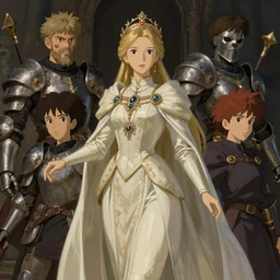empress, fire emblem, art by studio ghibli and j. c. leyendecker and greg rutkowski and artgerm and ilya kuvshinov, portrait, d & d, fantasy, highly detailed, digital painting, trending on artstation, concept art, sharp focus, illustration