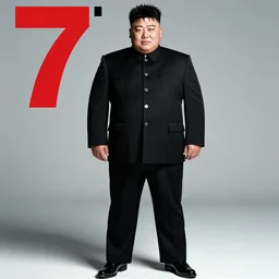 kim jong - il inspired fashion. centerfold fashion magazine. 7 0's. whole body picture