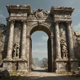 Hyper realistic detailed matte painting of the gates of Hell, by Finnian MacManus and Jessica Rossier, unreal engine, featured on artstation