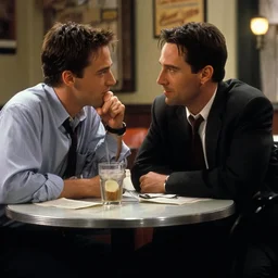 movie still of keanu reeves as vincent vega in pulp fiction, diner scene,