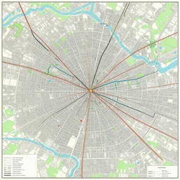 cartography map art, city map, highly detailed, vintage typography, modern design
