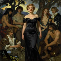 scarlett johansson, by wayne barlowe, by gustav moreau, by goward, by gaston bussiere, by roberto ferri, by santiago caruso, by luis ricardo falero, by austin osman spare, by saturno butto