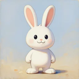 cartoony, happy Greg Manchess portrait painting of a rabbit character from overwatch, full shot, asymmetrical, splashscreen, Organic Painting, sunny day, Matte Painting, bold shapes, hard edges, cybernetic, street art, trending on artstation, by Huang Guangjian and Gil Elvgren and Sachin Teng
