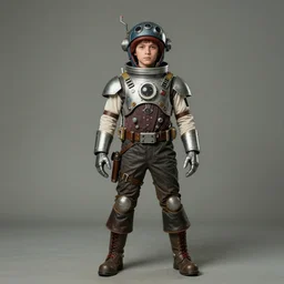 ( ( ( ( ( 2 0 5 0 s retro future boy 1 0 old boy super scientest posing in space pirate mechanics costume full portrait.. muted colors. ) ) ) ) ) by brom and jean - baptiste monge!!!!!!!!!!!!!!!!!!!!!!!!!!!!!!