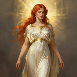 fully clothed cassandra the trojan prophetess, golden red hair, greek mythology, gown, william adolphe bouguereau, trending on artstation, character art, greek myth digital painting, concept art, smooth, sharp focus, illustration, art by artgerm and greg rutkowski, radiant light,