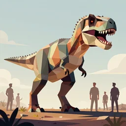 ui art of low poly ultra realistic t - rex, clean vector art by lois van baarle, ilya kuvshinov, kilian eng,