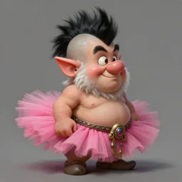 perfectly - dwarf shaman character with a black mohawk and pink tutu, intricate, highly detailed, digital painting, realistic shaded lighting, artstation, concept art, smooth, sharp focus, illustration, realism, oil painting, weta digital, 8 k, art by sam spratt and peter mohrbacher