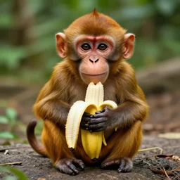 Monkey made of banana's