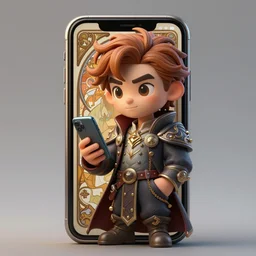 smartphonemancer, smartphone, cartoon, cute, cool, guy, male, d & d, fantasy, intricate, elegant, highly detailed, digital painting, artstation, octane render, concept art, matte, sharp focus, illustration, hearthstone, art by artgerm, alphonse mucha johannes voss