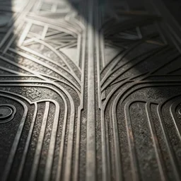 flat giger surface texture, mechanical, art deco