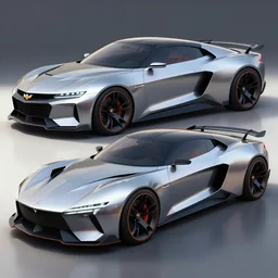 sports car concept based on nissan and chevy sports cars, concept car, car design, trending on artstation, concept art, by scott robertson and khyzyl saleem