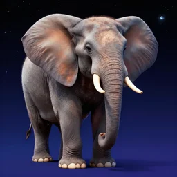 an elephant in outer space, movie poster