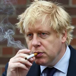 A close up photo of Boris Johnson smoking a joint, 4k, 8k