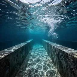 underwater downtown Los Angeles photo, hyperdetailed, octane , hyper realistic , detailed , interior , hyperfocal 8k , in the style of Gregory Crewdson