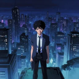 a high definition screenshot from the haunting and strange cyberpunk anime film ; a dream detective investigating a dreamscape, digital painting by makoto shinkai and yoshitaka amano, surrealism, trending on artstation