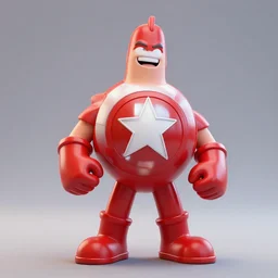 3d render of Chuck E. Cheese mascot, Avenger version, high quality unreal engine