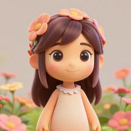 flowers, highly detailed, rendered, ray - tracing, cgi animated, 3 d demo reel avatar, style of maple story and zootopia, soft shade, soft lighting