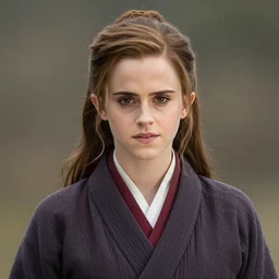 portrait of emma watson as an ancient samurai