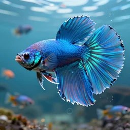 a nervous and impatient wave of beta fishes, hyperdetailed, artstation, cgsociety, 8k