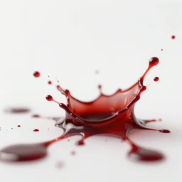 blood splashes on a white background, shallow depth of field, highly detailed, digital painting, trending artstation, concept art, illustration, cinematic lighting, vibrant colors, photorealism, epic, octane render