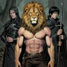 aesthetic portrait commission of a albino muscular and attractive anthro lion as a character form game of thrones, gloomy/wet atmosphere, dim lighting, hyperdetailed. Character design by charlie bowater, ross tran, artgerm, and makoto shinkai, detailed, inked, western comic book art, 2021 award winning painting