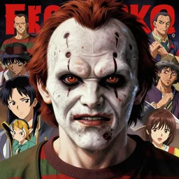 freddy krueger!!,freddy krueger || VERY ANIME, fine-face, realistic shaded perfect face, fine details. Anime. realistic shaded lighting poster by Ilya Kuvshinov katsuhiro otomo ghost-in-the-shell, magali villeneuve, artgerm, Jeremy Lipkin and Michael Garmash, Rob Rey and Kentarõ Miura style, trending on art station