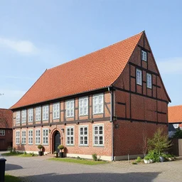 1 8 8 6 big german farmhouse, red bricks, hannover, lower saxony