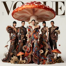 chinese fashion model with hallucination mushroom : : by martine johanna and simon stalenhag and chie yoshii and casey weldon and wlop : : ornate, dynamic, particulate, rich colors, intricate, elegant, highly detailed, vogue, harper's bazaar art, fashion magazine, smooth, sharp focus, 8 k, octane render,