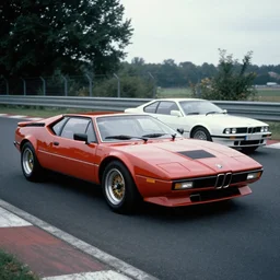 Lancia Stratos!! BMW M1, movie still, speed, cinematic Eastman 5384 film