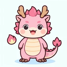 pink cartoon dragon
