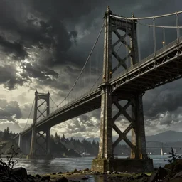 saint john's bridge, portland oregon, by mike mignola