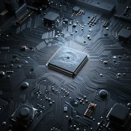 intricated integrated circuit, light micrograph