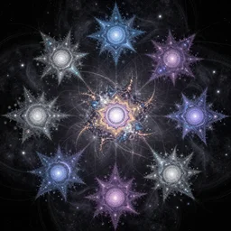 fractal stars, 3840 x 2160