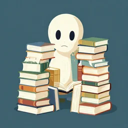 golem made of books, clean cel shaded vector art. shutterstock. behance hd by lois van baarle, artgerm, helen huang, by makoto shinkai and ilya kuvshinov, rossdraws, illustration,