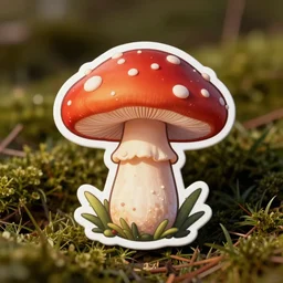 cute mushroom sticker