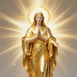 The Holy Spirit, love, purity, gold, gold and white light, volume rays, photo realistic, cinematic_cinematography_ultra_detail by Albert Bierstadt in Unreal Engine, 8k resolution