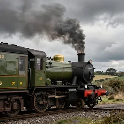 David Attenborough pointing excitedly at a steam train passing by, tv still from a BBC nature documentary