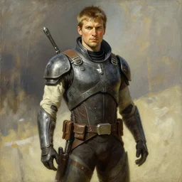 Garrus Vakarian, full color painting by J.C. Leyendecker