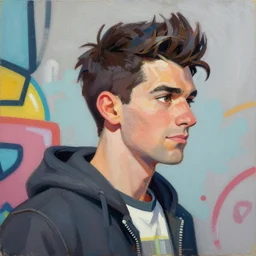 greg manchess portrait painting of penpen from neon genesis as overwatch character, medium shot, asymmetrical, profile picture, organic painting, sunny day, matte painting, bold shapes, hard edges, street art, trending on artstation, by huang guangjian and gil elvgren and james ryman