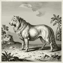 beautiful centred animal, animals, engraving by piranesi, by durer, artstation hq