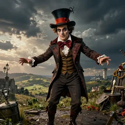 ben stiller as mad hatter, hyper realistic, trending on art station,