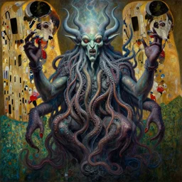 highly detailed oil painting of cthulhu, very intricate, cinematic lighting, award - winning, the good spirit of god, by roberto ferri, by artgerm, tom bagshaw, by j. c. leyendecker and klimt, beautiful cinematic light, american romanticism, by austin osman spare, artstation, cgsociety, official art, octane
