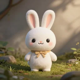 cute fumo plush of a chibi bunnygirl