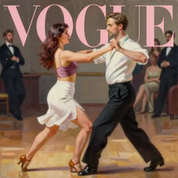 vogue magazine, lindy hop swing dancer, greg rutkowski, john singer sargent, anime, trending on artstation, oil painting, crop top, intricate