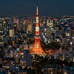a miniature diorama of downtown tokyo, macro photography