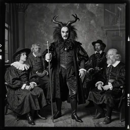 1 kodak portra 4 0 0, wetplate, photo of mephistopheles in the style of jan saudek, annie liebovitz, pieter bruegel the elder, joel peter witkin, gustave dore, heironymus bosch